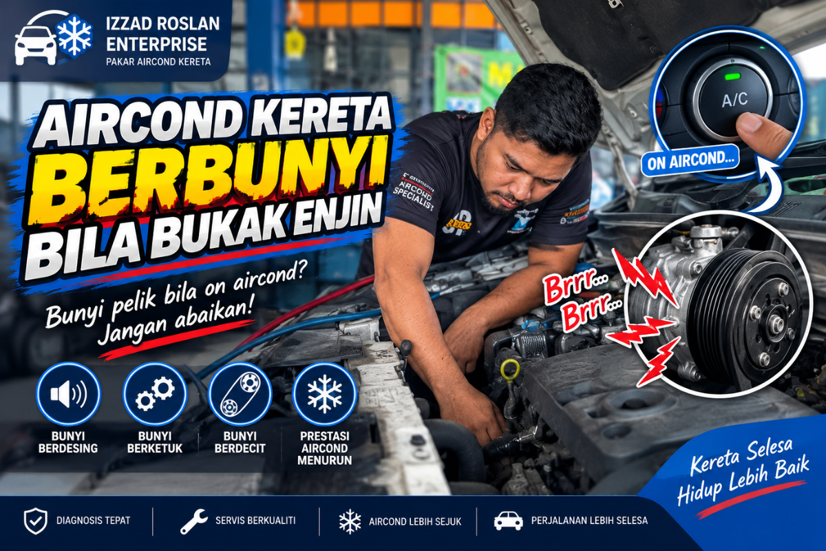 Aircond Kereta Berbunyi Bila Bukak Enjin