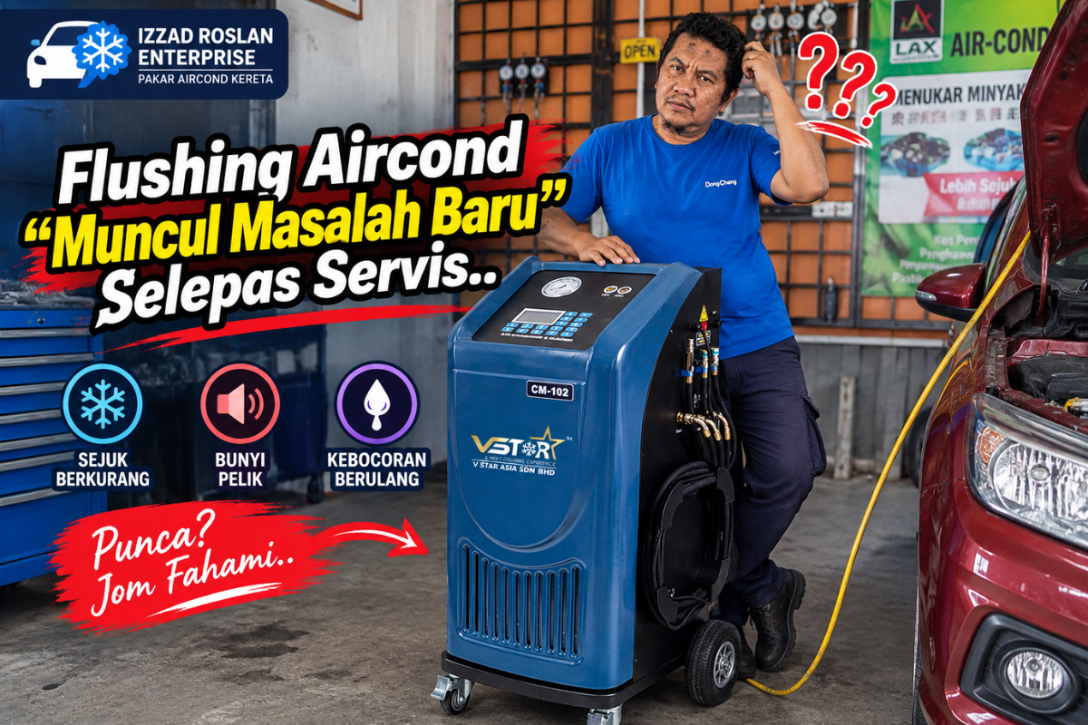 Flushing Aircond Muncul Masalah Baru Selpas Servis